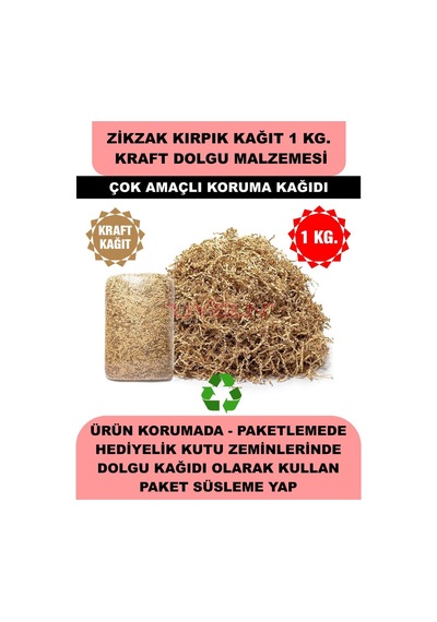 1 Kg. Z Zigzag Kırpık Kağıt, Hediye Kutusu Süsleme Kağıdı, Kutu Zemin Dolgu Kağıdı, Kargo Dolgu Kağıdı