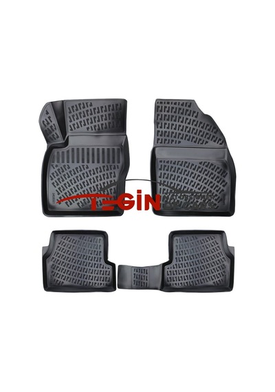 Ford Focus 2 2005-2010 1.0/1.5 Ecoboost Siyah 3d Havuzlu Paspas Siyah