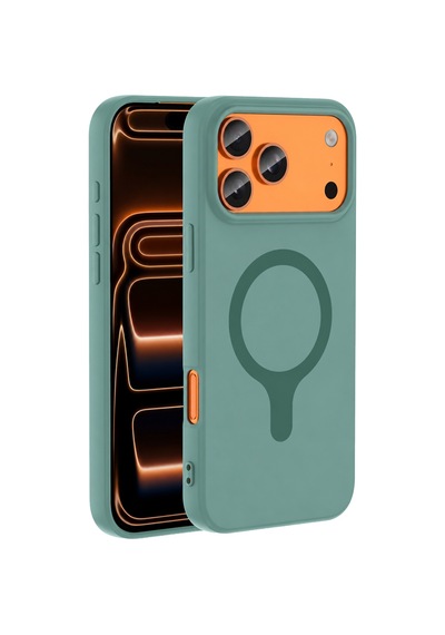 Joko Apple Uyumlu iPhone 18 Pro/17 Pro Z Silikon Magsafe Kapak - Yeşil Çok Renkli