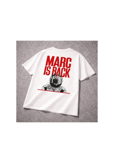Yolo Street Oversize Marc Is Back Baskılı Tişört Unisex Streetwear %100 Pamuk Beyazgokce2