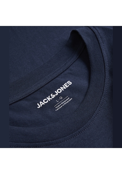 Jack & Jones Erkek Gögüs Baskili Bisiklet Yaka Tisört - Tom - 12298418 Lacivert Jack & Jones Erkek Gögüs Baskili Bisiklet Yaka Tisört - Tom - 12298418 Lacivert