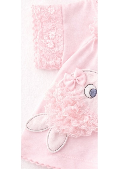 Kardeşler Bebe Balık Detaylı Kız Bebek Takım Dantelli Tütü Etek Ve Saç Bandı Set Pembe