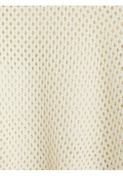Lcw Comfort Ekru Bisiklet Yaka Ajurlu Kadın Triko Kazak
