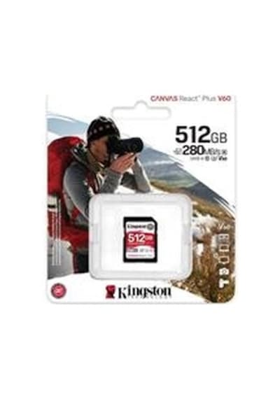 Kingston Sdr2v6-512gb Canvas React Plus Sdxc Uhs-ıı 280r-150w U3 V60 For Full Hd-4k Sd Hafıza Kartı
