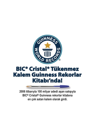 Bıc Cristal Medium Tükenmez Kalem Mavi 50'li