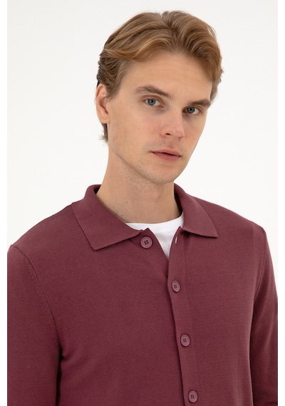 U.s. Polo Assn. Erkek Plum Hırka Triko 50313690-vr177 New Plum