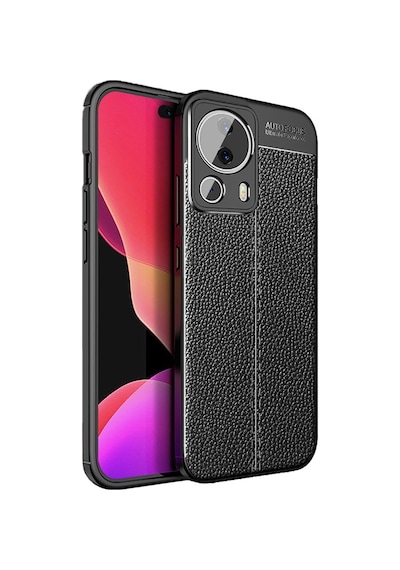 Xiaomi Mi 13 Lite Kılıf Deri Görünümlü Renk Atmayan Dayanaklı Silikon Kapak Niss