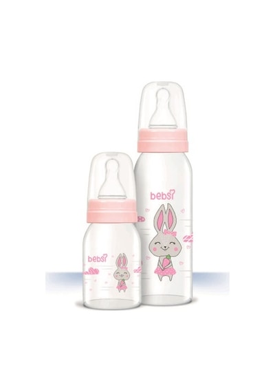 Bebsi Cam Biberon Seti Pembe 250ml+125ml 2 Li Set