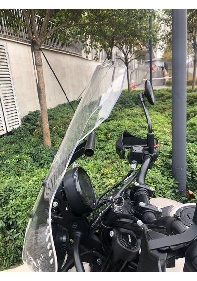 Royal Enfield Himalayan 450 Tur Cami 55cm Yükseklik + Gps Tutucu Bar Şeffaf