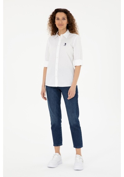 U.S. Polo Assn. U.s. Polo Assn. Kadın Uzun Kollu Gömlek 2086493 Beyaz