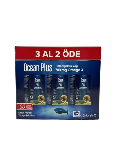 Orzax Ocean Plus 1200mg Balık Yağı 90 Kapsül