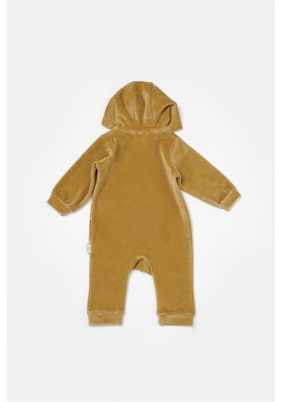BabyCosy Kadife Kapüşonlu Fermuarlı Tulum 001