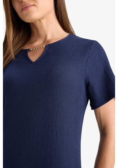 Defacto Regular Fit Apaş Yaka Basic Düz Bürümcük Kısa Kollu Midi Elbise D3834ax25smnv135 Lacivert Defacto Regular Fit Apaş Yaka Basic Düz Bürümcük Kısa Kollu Midi Elbise D3834ax25smnv135 Lacivert