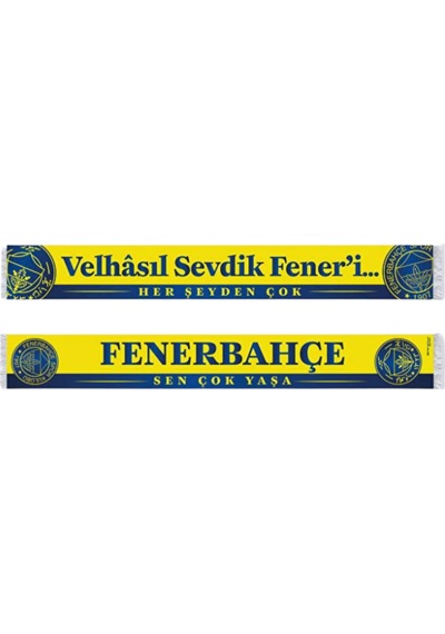 Fenerium Unısex Velhasıl Sevdik Feneri Şal Uv Kutu Sarı - Lacivert