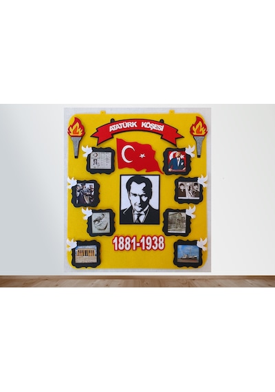 Atkp09 Atatürk Köşesi Panosu Zeminli Keçeden Eğitim Materyali
