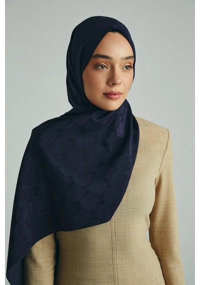 Maisa Neda Pamuk İpek Şal 70 190 Cm - Laçivert 8990 Lacivert