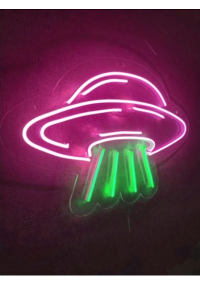 Ufo Neon Led Tabela Neon Yazı Neon Dekoratif Duvar Aydınlatması (540027031)