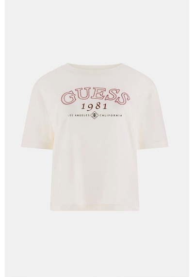 Guess Kadın T-shirt Krem