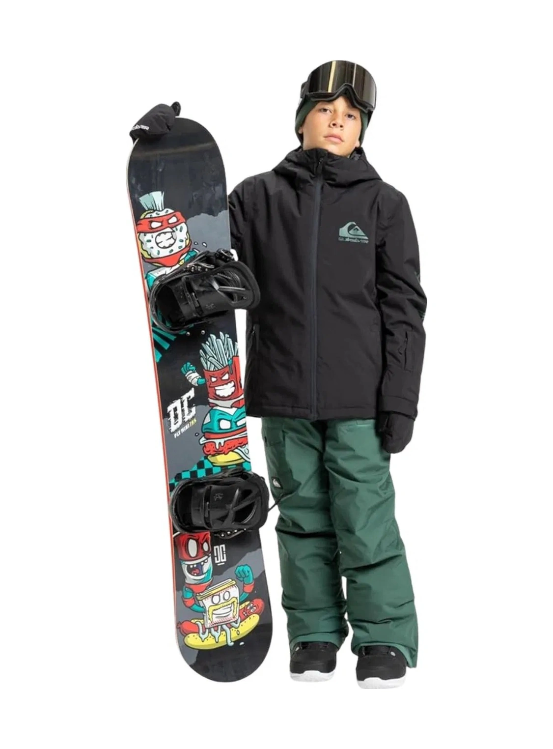 Roxy Quıksılver Mıssıon Youth Jk Anthracite - Solid Erkek Çocuk Snowboard Ceketi Eqbtj03230-11793 Siyah