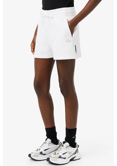 Lacoste Women's Cotton Jersey Shorts Kadın Pamuklu Şort Beyaz Beyaz