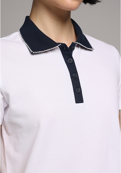 Colin's Colins Regular Fit Polo Yaka Düz Kadın Beyaz Kısa Kol Tişört Cl1080432 Q1.v1 Wht