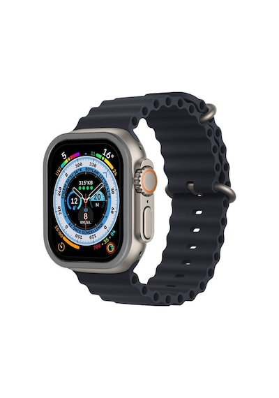 Watch Ultra 49mm Alüminyum Kasa Cam Ekran Koruyucu - Gri Bz8683140517045