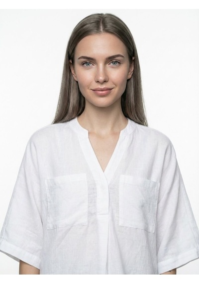 LOFT Loose Fit Kadın Gömlek K.kol Lf2043546 Q1.v1 Beyaz