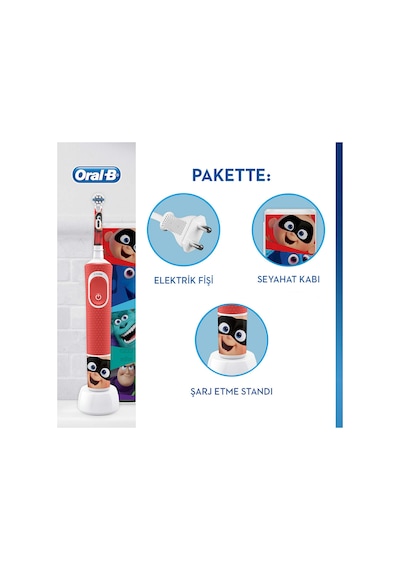 Oral-B D100 Pixar Özel Seri Çocuklar İçin Şarj Edilebilir Diş Fırçası