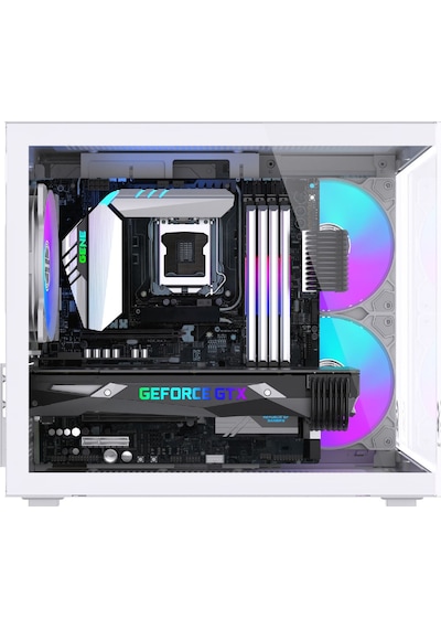 Gm-x1 Tuştan Değişmeli 3x Rgb Fanlı Gaming Mini Akvaryum M-atx Beyaz Kasa