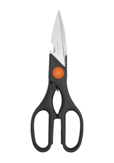 3 Lü Mutfak Seti Mutfak Makası + Silikon Kızartma Maşası 29 Cm + Silikon Uçlu Çelik Maşa 23 Cm Siyah