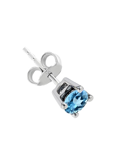 Mavi Topaz Tektaş Erkek Küpesi 0823e0073