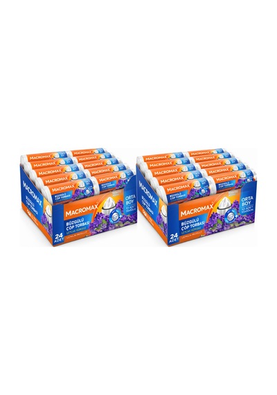 Büzgülü Çöp Torbası Orta Boy 55x60cm Leylak Kokulu 10 Adet X 48 Paket