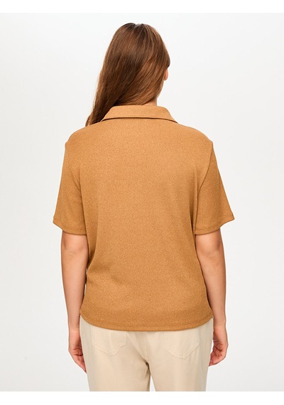 Faik Sönmez Taş Detaylı Polo Yaka Kısa Kol Örme Bluz S26blz037 Us26blz03735 Camel Faik Sönmez Taş Detaylı Polo Yaka Kısa Kol Örme Bluz S26blz037 Us26blz03735 Camel