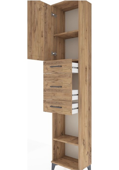 Arges Dolap 3 Raflı 3 Çekmeceli Tek Kapaklı 44x30x221 Çam-çam Atlas Çam Arges Dolap 3 Raflı 3 Çekmeceli Tek Kapaklı 44x30x221 Çam-çam Atlas Çam
