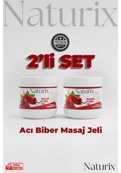 Naturix Paprika Biberli Balsam Masaj Jeli 2 x 500 ML