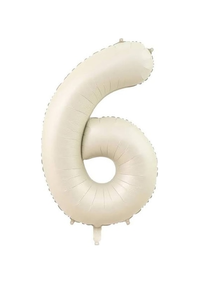 6 Rakam Krem Folyo Balon 80 Cm