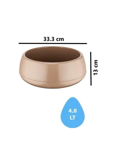 Omnipazar So-eas3 Elvan Arajman Sukulent Kaktüs Saksı 4.8 Lt Mocha 6 Adet