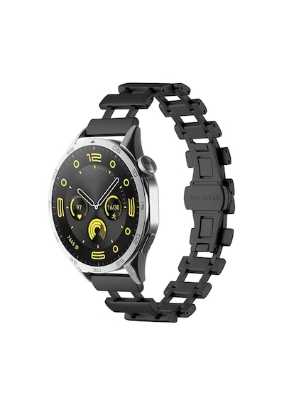 Zore Galaxy Watch 46mm Uyumlu Clo- Krd-96 22mm Metal Kordon-siyah