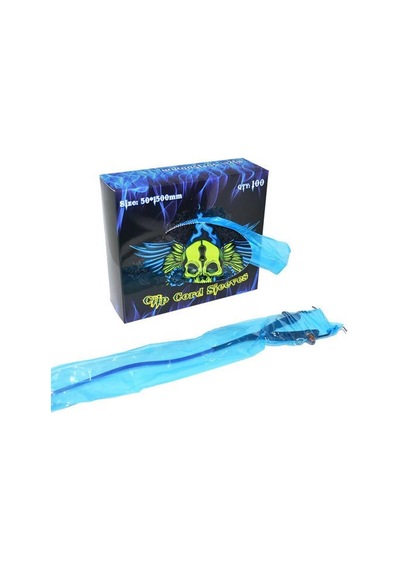 Clipcord Cover Sleeves Mavi Steril Dövme Kablo Poşeti 50x1500mm 100 Lü
