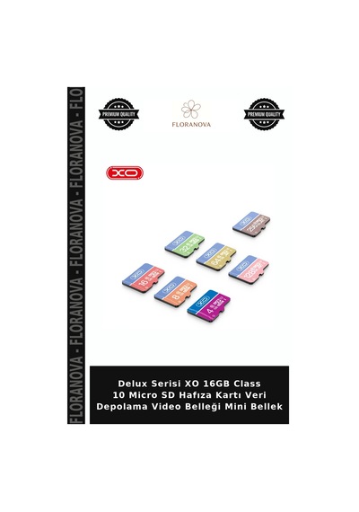 Delux Serisi Xo 16gb Class 10 Micro Sd Hafıza Kartı Veri Depolama Video Belleği Mini Bellek