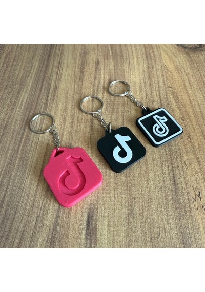 Nfc Anahtarlık - Tiktok Anahtarlık Siyah Model 2 3,5 Cm