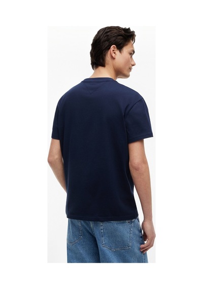 Tommy Hilfiger Tjm Reg Bıg Flag Ss Tee Ext Erkek Mavi T-shirt - Dm0dm22645