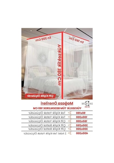 Özel Tasarım Cibinlik - Çift Kişilik 200x200 Cm Sineklik İle Koruma