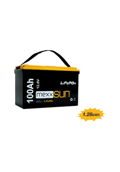 Mexxsun 12.8 Volt-100ah Lifepo4 Lityum Akü