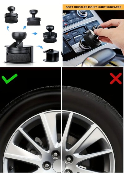 Oto Motor Bisiklet Lastik Parlatıcı Aplikatörü Yumuşak Fırça