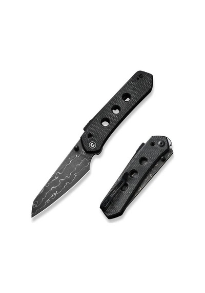 Civivi Vison Fg Canvas Micarta Black Damascus Kamp Çakı Siyah
