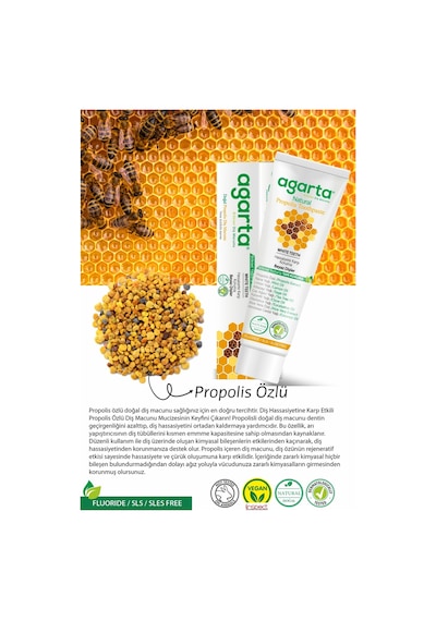 Agarta Doğal Propolis Özlü Diş Macunu 100 ML