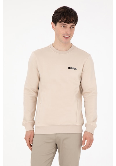 U.S. Polo Assn. Erkek Regular Fit Bisiklet Yaka Taş Sweatshirt 50292362-VR049