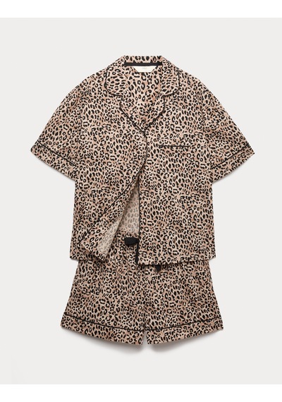 Marks & Spencer Desenli Pijama Takım T37002207J Kahverengi Marks & Spencer Desenli Pijama Takım T37002207J Kahverengi