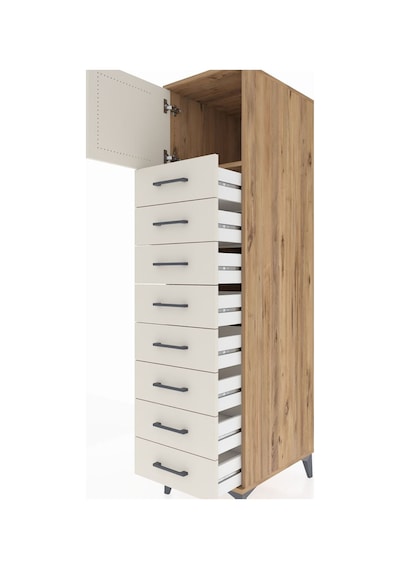 Kronos Dolap Tek Raflı 8 Çekmeceli Tek Kapaklı 44x59x182 Çam-... Çam Kronos Dolap Tek Raflı 8 Çekmeceli Tek Kapaklı 44x59x182 Çam-... Çam